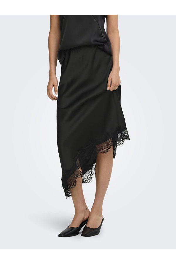 ONLFARAYA MENUS LACE SKIRT WVN - ΜΑΥΡΟ