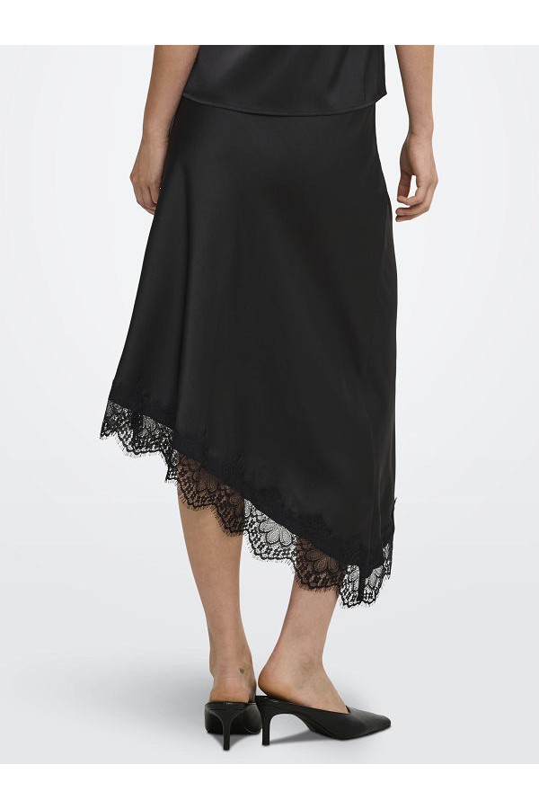 ONLFARAYA MENUS LACE SKIRT WVN - ΜΑΥΡΟ
