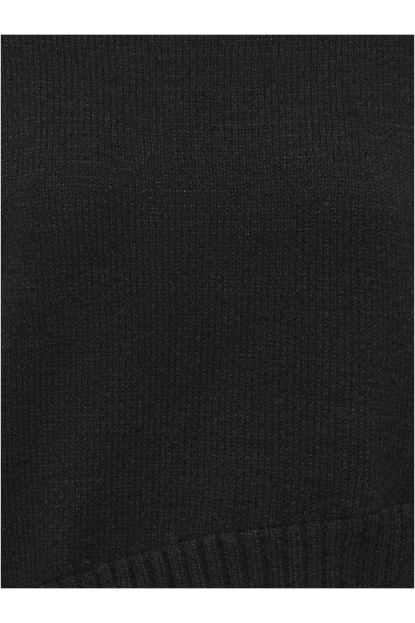 ONLEVIE LS LACE MIX O-NECK KNT - ΜΑΥΡΟ