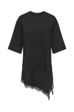 ONLMADELYN S/S LACE TOP JRS - ΜΑΥΡΟ