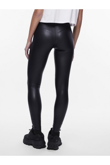 PCNEW SHINY LEGGINGS JRS NOOS - ΜΑΥΡΟ