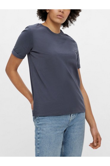 PCRIA SS FOLD UP SOLID TEE NOOS BC - ΜΠΛΕ