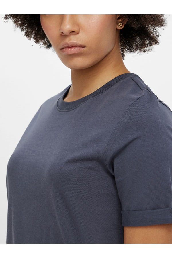 PCRIA SS FOLD UP SOLID TEE NOOS BC - ΜΠΛΕ
