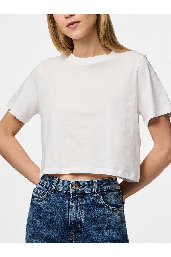 PCSARA SS SHORT TEE JRS NOOS BC - ΛΕΥΚΟ