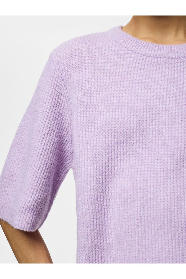 PCSILLY SS O-NECK KNIT NOOS BC - ΜΩΒ