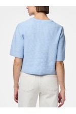 PCSILLY SS O-NECK KNIT NOOS BC - ΜΠΛΕ ΑΝΟΙΧΤΟ