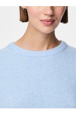 PCSILLY SS O-NECK KNIT NOOS BC - ΜΠΛΕ ΑΝΟΙΧΤΟ