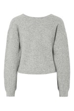 PCSILLY LS REV WRAP KNIT NOOS BC - ΓΚΡΙ