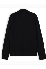 TJM SLIM ESS LIGHT A1/4 ZIP SWTR EXT - ΜΑΥΡΟ