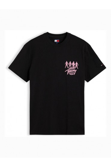 TJM REG NYL NOVELTY TEE EXT - ΜΑΥΡΟ
