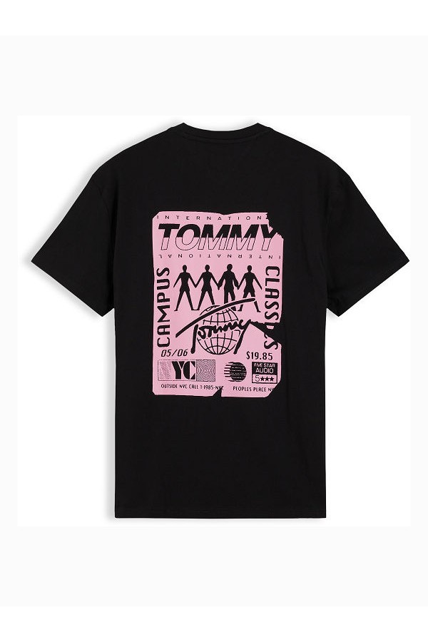 TJM REG NYL NOVELTY TEE EXT - ΜΑΥΡΟ