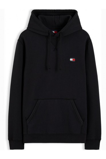 TJM REG BADGE HOODIE EXT - ΜΑΥΡΟ