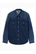 REGULAR WESTERN SHIRT DJ8057 - ΜΠΛΕ