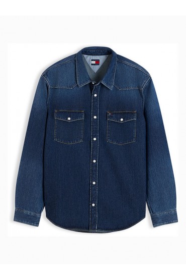 REGULAR WESTERN SHIRT DJ8057 - ΜΠΛΕ