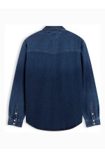 REGULAR WESTERN SHIRT DJ8057 - ΜΠΛΕ