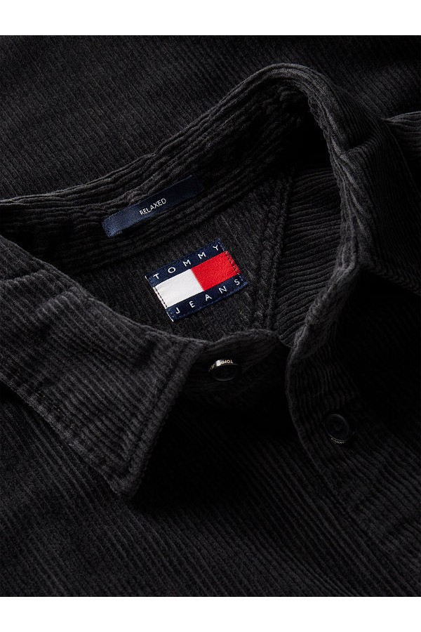 TJM RLX CORDUROY SHIRT EXT - ΜΑΥΡΟ