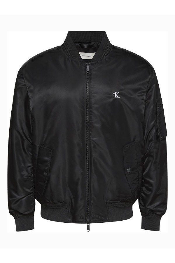 LS JEANS NYLON BOMBER JKT - ΜΑΥΡΟ