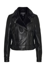 VMHAILEY SHORT COATED JACKET - ΜΑΥΡΟ
