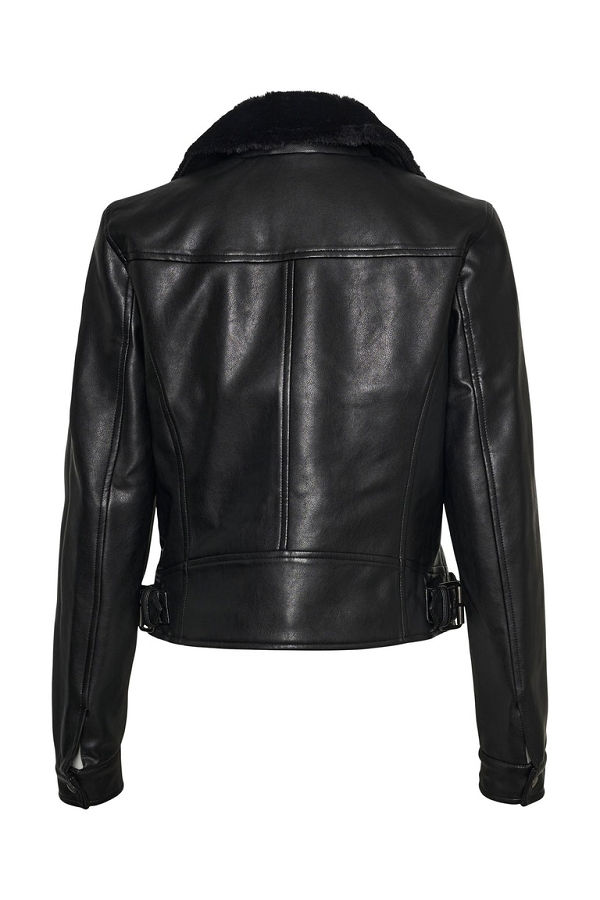 VMHAILEY SHORT COATED JACKET - ΜΑΥΡΟ
