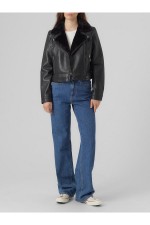 VMHAILEY SHORT COATED JACKET - ΜΑΥΡΟ