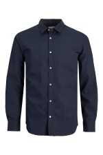 JJJOE SHIRT LS PLAIN - ΜΠΛΕ
