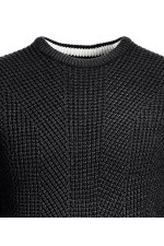 JJSTANFORD KNIT CREW NECK PS - ΜΑΥΡΟ