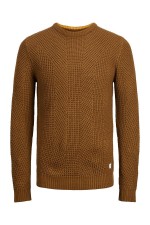 JJSTANFORD KNIT CREW NECK PS - ΚΑΦΕ