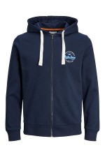 JJMIKK SWEAT ZIP HOOD - ΜΠΛΕ