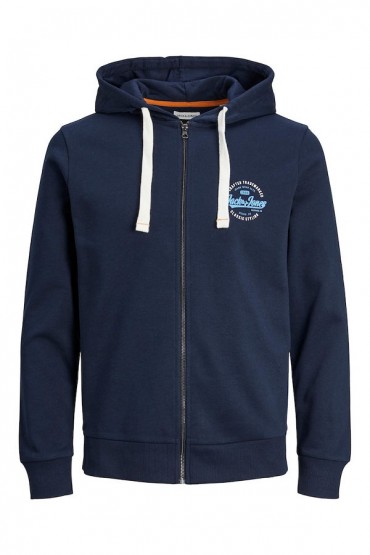 JJMIKK SWEAT ZIP HOOD - ΜΠΛΕ