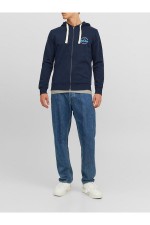 JJMIKK SWEAT ZIP HOOD - ΜΠΛΕ