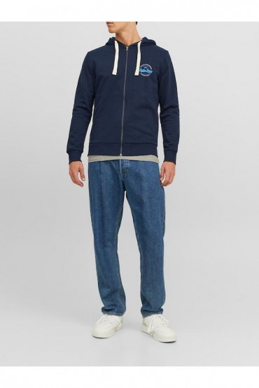 JJMIKK SWEAT ZIP HOOD - ΜΠΛΕ