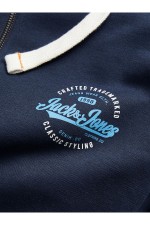 JJMIKK SWEAT ZIP HOOD - ΜΠΛΕ