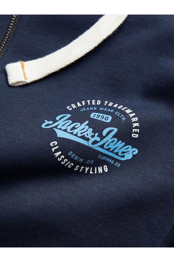 JJMIKK SWEAT ZIP HOOD - ΜΠΛΕ