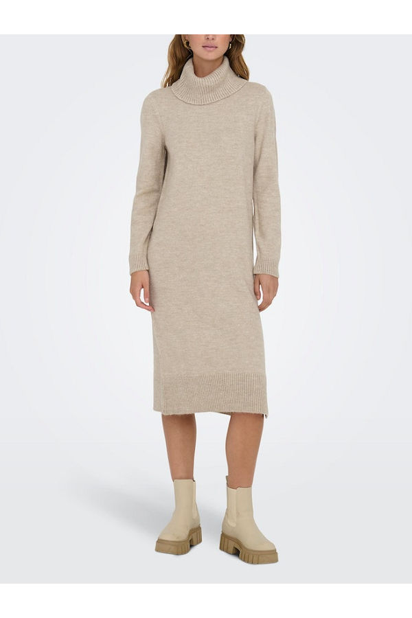 ONLBRANDIE L/S ROLL NECK DRESS KNT NOOS - ΜΠΕΖ