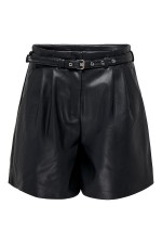 ONLHEIDI FAUX LEATHER SHORTS NOOS OTW - ΜΑΥΡΟ