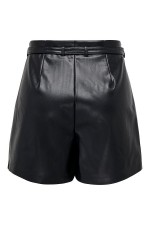 ONLHEIDI FAUX LEATHER SHORTS NOOS OTW - ΜΑΥΡΟ