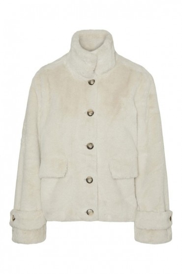 VMSONJAEVA SHORT FAUX FUR JACKET GA BOO - ΜΠΕΖ