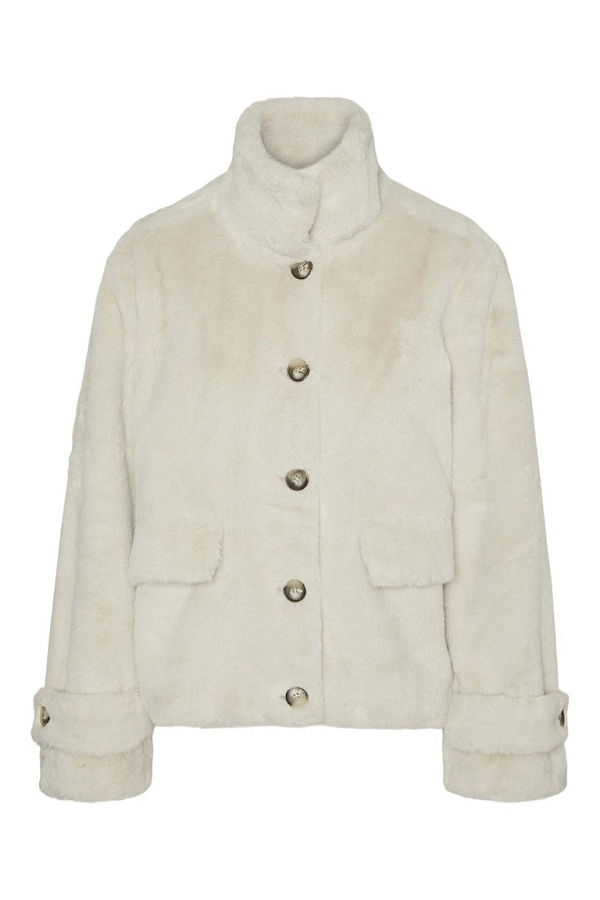 VMSONJAEVA SHORT FAUX FUR JACKET GA BOO - ΜΠΕΖ