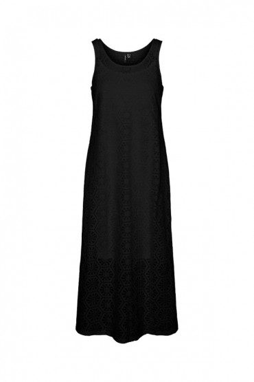 VMHONEY LULU S/L 7/8 DRESS EXP - ΜΑΥΡΟ
