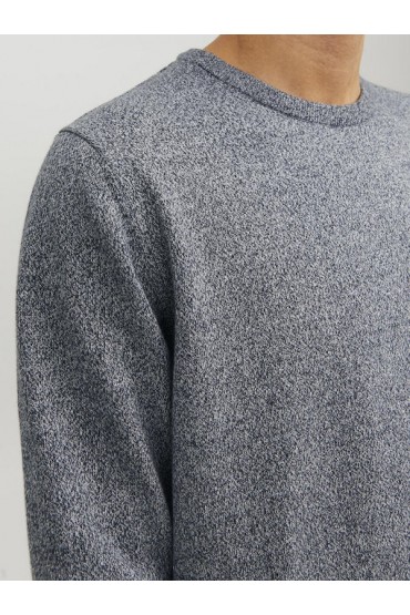 JJEBASIC KNIT CREW NECK NOOS - ΓΚΡΙ