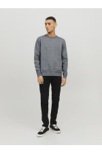 JJEBASIC KNIT CREW NECK NOOS - ΓΚΡΙ