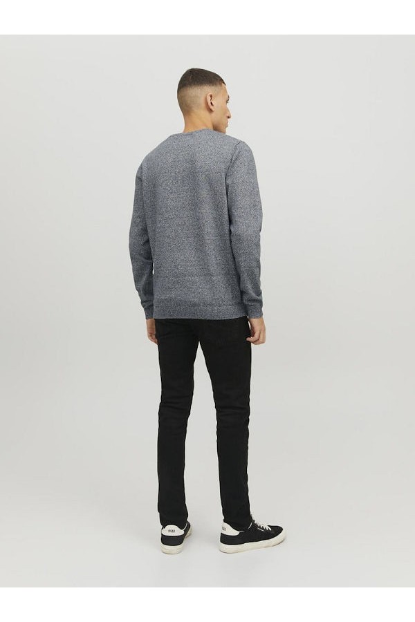 JJEBASIC KNIT CREW NECK NOOS - ΓΚΡΙ