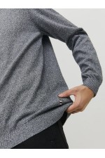 JJEBASIC KNIT CREW NECK NOOS - ΓΚΡΙ