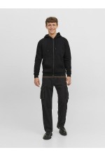 JJEBRADLEY SWEAT ZIP HOOD NOOS - ΜΑΥΡΟ