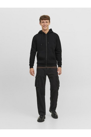 JJEBRADLEY SWEAT ZIP HOOD NOOS - ΜΑΥΡΟ