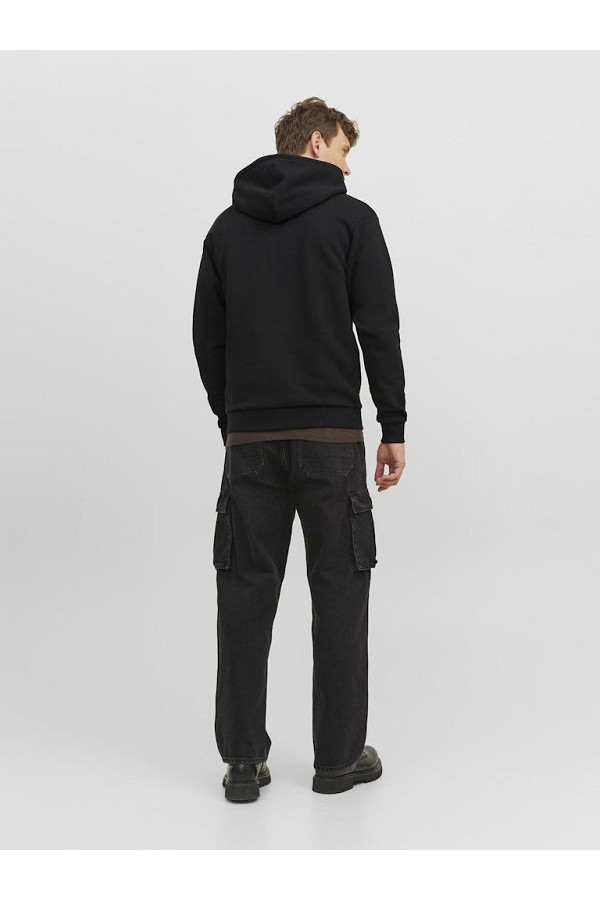 JJEBRADLEY SWEAT ZIP HOOD NOOS - ΜΑΥΡΟ