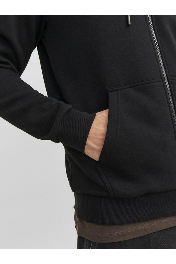 JJEBRADLEY SWEAT ZIP HOOD NOOS - ΜΑΥΡΟ