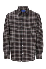 JORJOSHUA FLANNEL CHECK SHIRT LS - ΚΑΦΕ