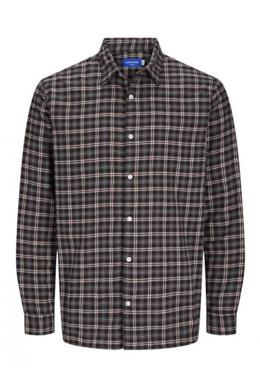 JORJOSHUA FLANNEL CHECK SHIRT LS - ΚΑΦΕ