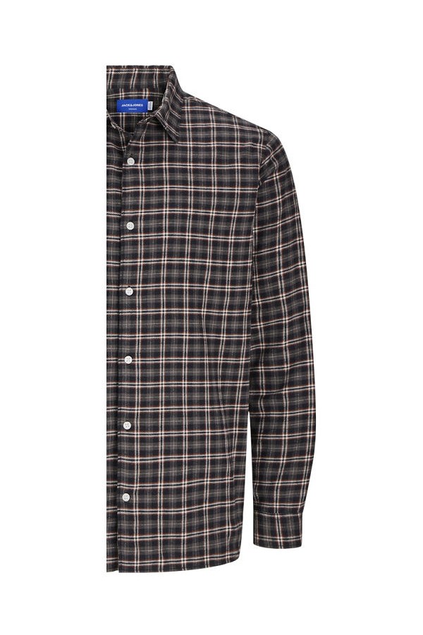 JORJOSHUA FLANNEL CHECK SHIRT LS - ΚΑΦΕ